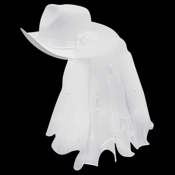 Sombrero de vaquero occidental para mujer, sombreros borde de lentejuelas  para despedida de soltera, festival de música, conciertos, , Blanco  Baoblaze Sombrero de vaquero