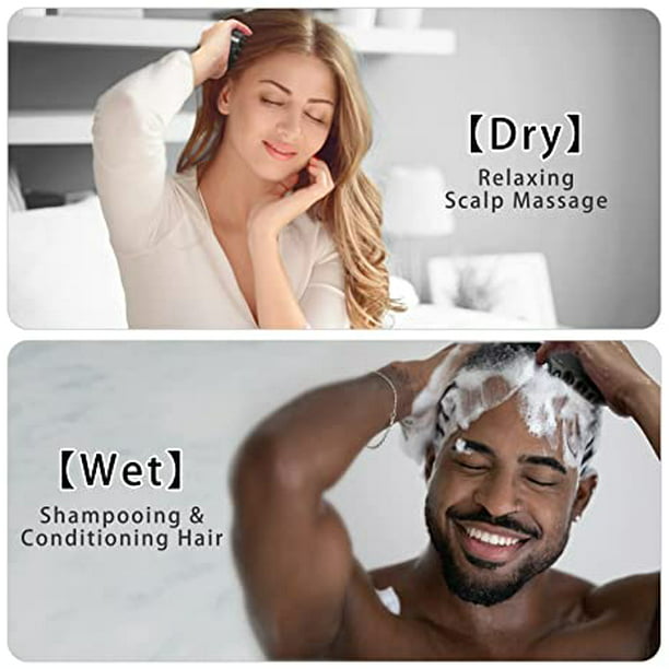 Comprar Cepillo de masaje para el cuero cabelludo, cepillo de champú de  silicona, cepillo para lavar el cabello, cepillo masajeador para el cuero  cabelludo