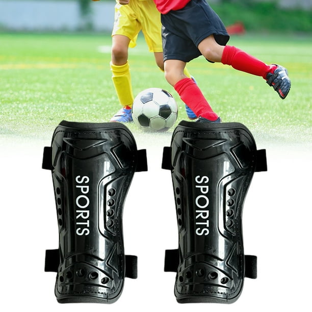  Espinilleras de fútbol para niños y jóvenes, espinilleras  flexibles de fútbol para piernas, soporte de rendimiento de poliéster con  bolsillo para deportes de fútbol (S, 6 pares, negro) : Deportes y