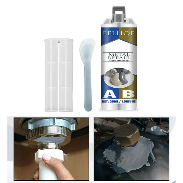 AB - Pegamento de reparación de fundición, relleno de soldadura de metal  líquido resistente a altas temperaturas, pegamento de reparación de metales