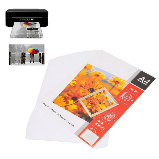 Papel fotográfico mate material duradero 20 piezas papel A4 papel  fotográfico para impresora 83x117 pulgadas para imprimir fotos y documentos  ANGGREK Otros