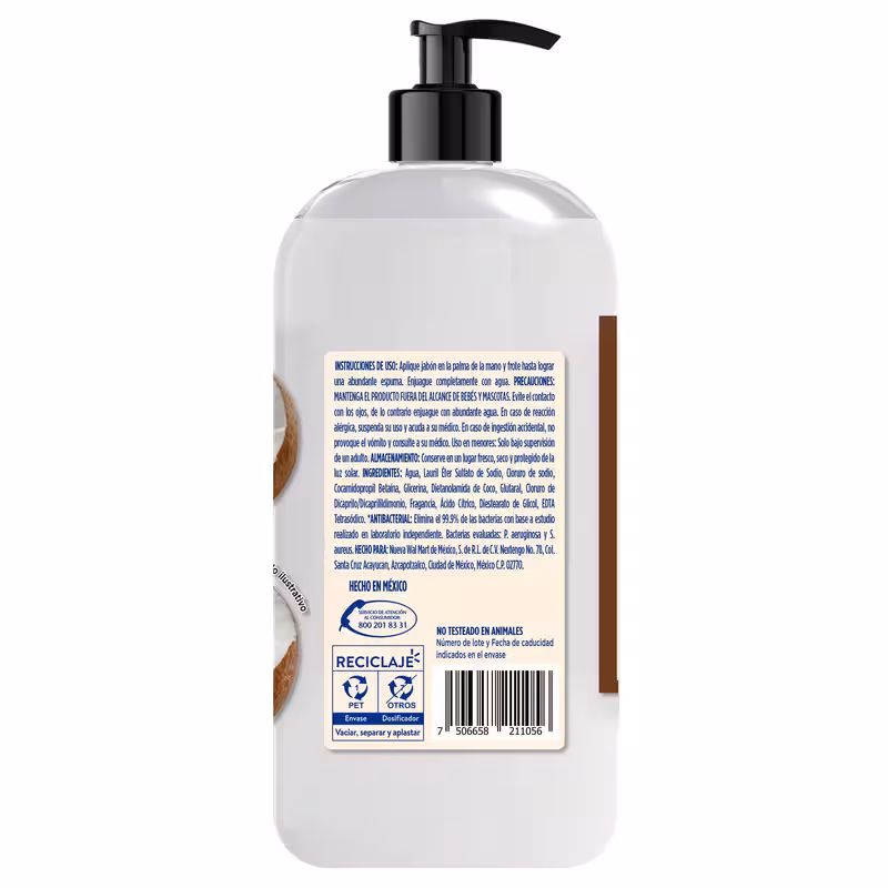 thumbnail image 4 of Jabón Líquido Equate coco 1200ml, 4 of 5