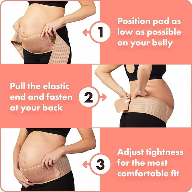 Faja de soporte del vientre 2 en 1 para mujeres embarazadas, faja de  maternidad, artículo imprescindible para embarazo, cinturón de apoyo para
