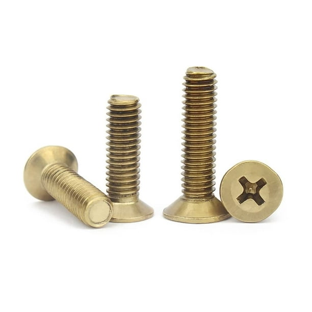 Tornillos para madera Phillips con cabeza plana de cabeza plana de 100  unidades #8 x 5/8 (BCP7)