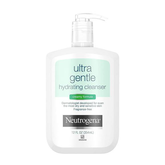limpiador facial diario ultra suave hidratante neutrogena para pieles sensibles acné eccema y rosácea sin aceite 12 fl oz neutrogena n93224