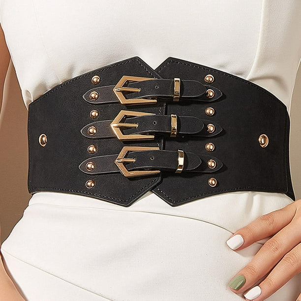 Comprar Cinturones de cintura alta para mujer, cinturón que combina con  todo, para vestido de fiesta, cinturones de cadena de Metal