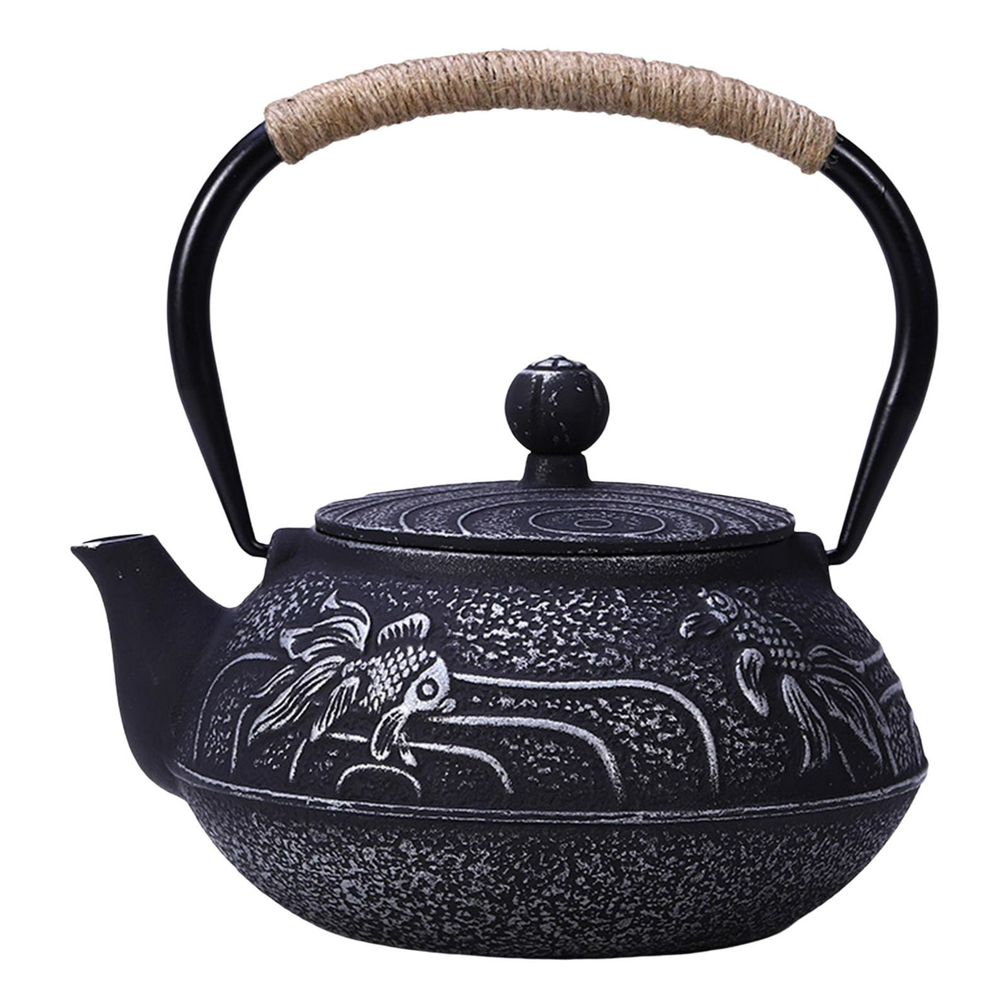  Tetera japonesa de hierro fundido, tetera grande para  decoración de casa de té, amigos, familia, amante del té, tetera eléctrica  doméstica, 10.1 fl oz : Hogar y Cocina