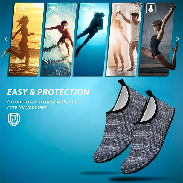 Zapatos de agua para mujer y hombre, calcetines acuáticos unisex
