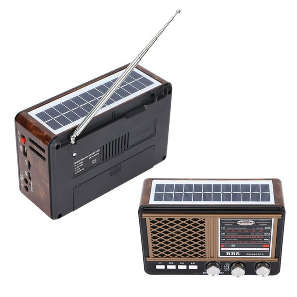 Radio meteorológica de emergencia Radio multibanda solar con pilas y  linterna para emergencias al aire libre