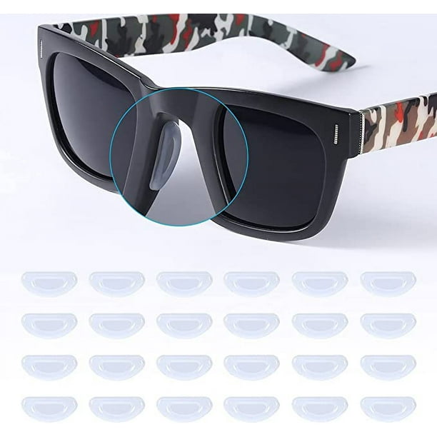 Almohadilla de nariz para gafas, almohadillas de silicona suave  antideslizante para cámara de aire, almohadillas adhesivas en forma de D  para gafas de
