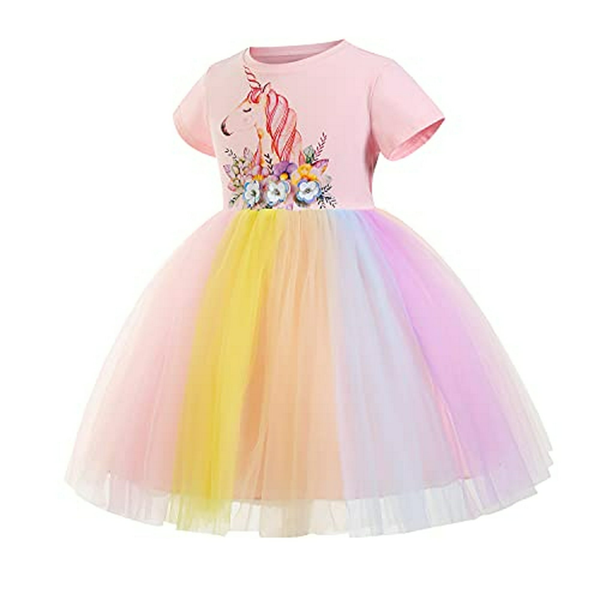 Viyorshop Disfraz de unicornio para niña, tutú de unicornio, regalos de  cumpleaños, luz LE Viyorshop Viyorshop
