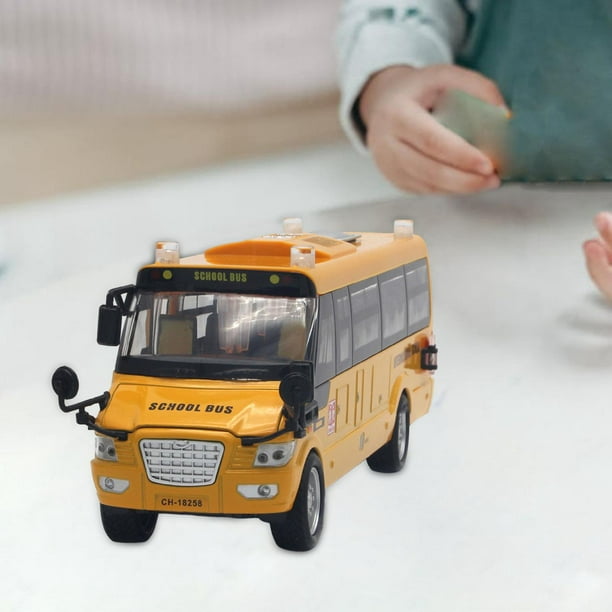 Juguete modelo de autobús de simulación, función de sonido de aleación, 5  juguetes abiertos para tirar hacia atrás para adornos, regalos  coleccionable Yotijar Coleccionables de autobuses