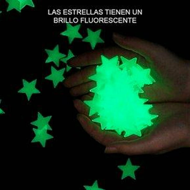 Generico Paquete de 100 Estrellas Fluorescentes Fosforecent