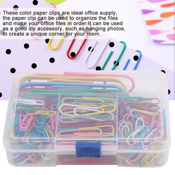  YOKIVE 60 clips de papel, clips de oficina, superficie lisa,  mantiene el escritorio limpio, ideal para oficina, arte, hogar, uso diario  (6 colores, 3.9 pulgadas) : Productos de Oficina