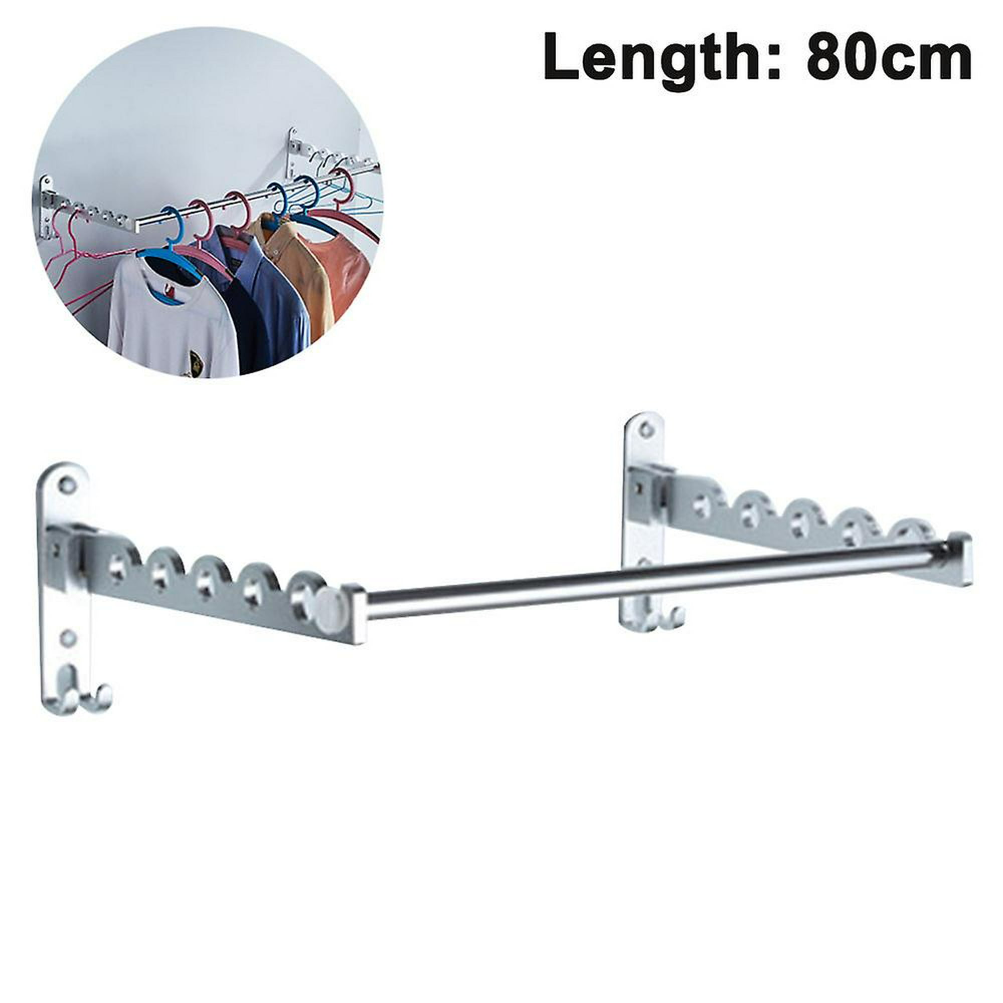 Perchas para ropa de pared, colgador de ropa, colgador de ropa para colgar  en la pared, ganchos de acero inoxidable con brazo oscilante, perchero para