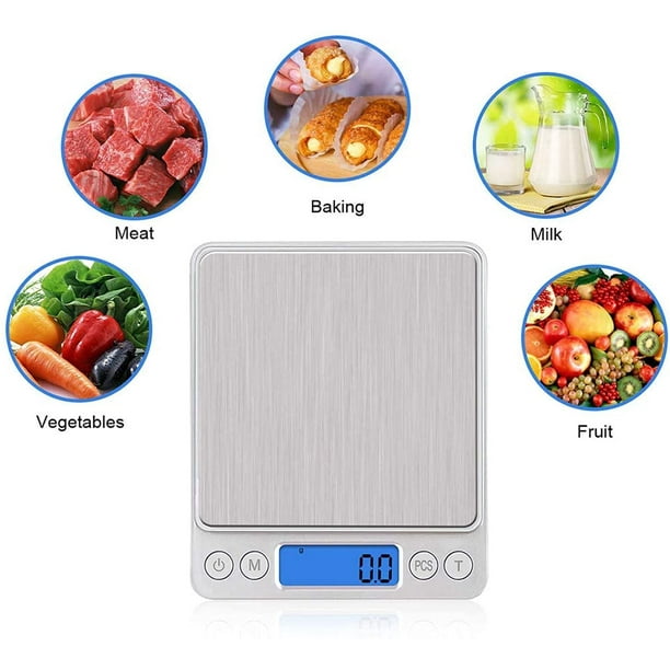 Báscula de alimentos de 22 libras de peso, báscula digital de cocina y  onzas para cocinar, hornear