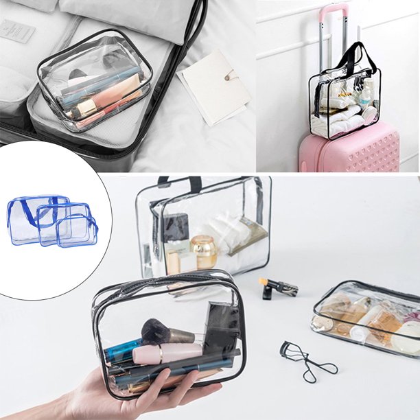 Neceser impermeable, neceser transparente para cosméticos, contenedor  organizador, accesorios de bañ Sunnimix Bolsas de maquillaje transparentes