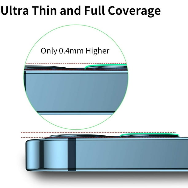 Protector de lente de cámara para iPhone 12, anillo protector de lente de  aleación de aluminio - verde, 2 piezas
