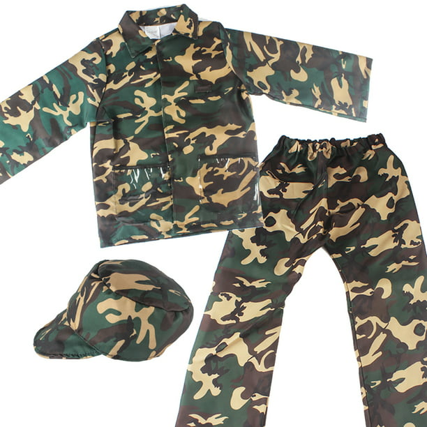 Disfraz de camuflaje militar para niños pequeños