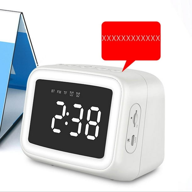 Reloj de espejo LED Mini reloj despertador digital Reloj de mesa con  función de repetición Abanopi Reloj digital