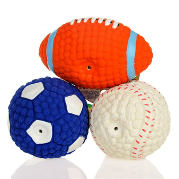 HAREDIG Pelota de juguetes para perros de 3.5 pulgadas, paquete de 3 bolas  de juguete chirriantes, pelotas para perros con pinchos, juguete masticable
