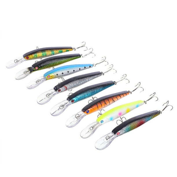 Señuelos de pesca Cebos Aparejos de accesorios de pesca que incluye  Crankbaits, anzuelos, gusanos, caja de aparejos y señuelos de equipo de  pesca verde shamjiam Señuelos de pesca cebos