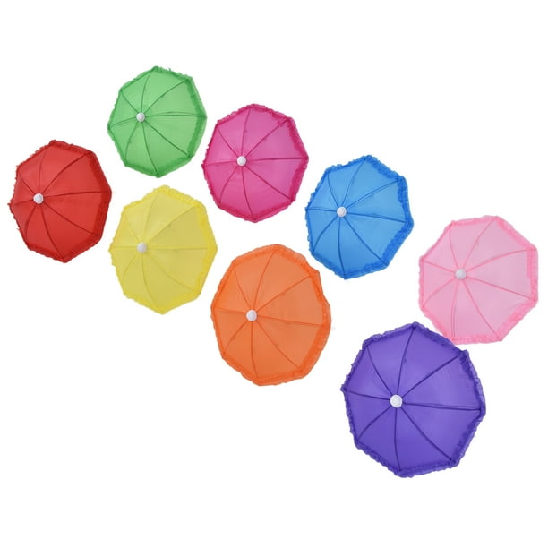 2 piezas mini paraguas mini muñeca paraguas fotografía accesorios de muñeca  (color al azar)