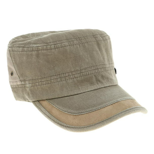 Gorra militar de algodón lavado para hombre, diseño único, estilo 2-verde  militar, talla 22.0-23.6 in