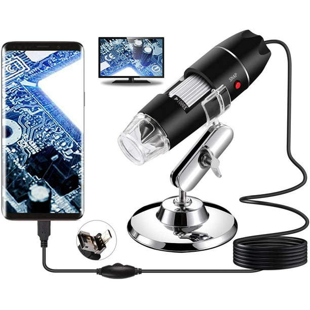 Cámara de microscopio USB de 40X a 1000X, microscopio digital con