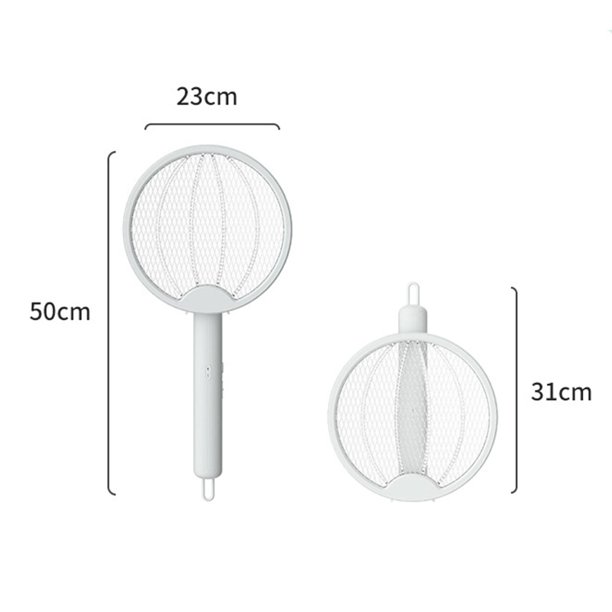 de plegable giratorio, matamoscas eléctrico recargable por USB, Control de  de plagas de 3000 voltios Sunnimix Matamoscas electrico