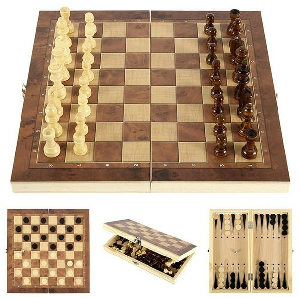 Juego de ajedrez en madera