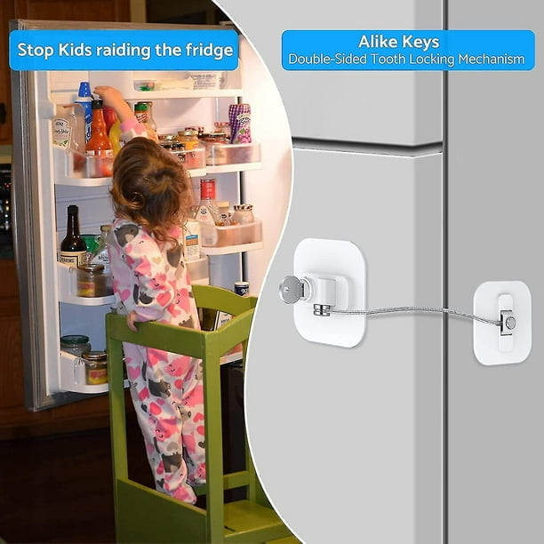 Cerradura para refrigerador, Cerradura para puerta de congelador de  refrigerador con adhesivo fuerte YONGSHENG