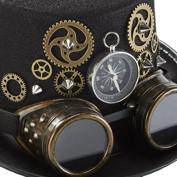 Steampunk negro, accesorios de sombrero de Cosplay engranaje de cabeza para  ropa de cabeza para deco Baoblaze sombreros de copa