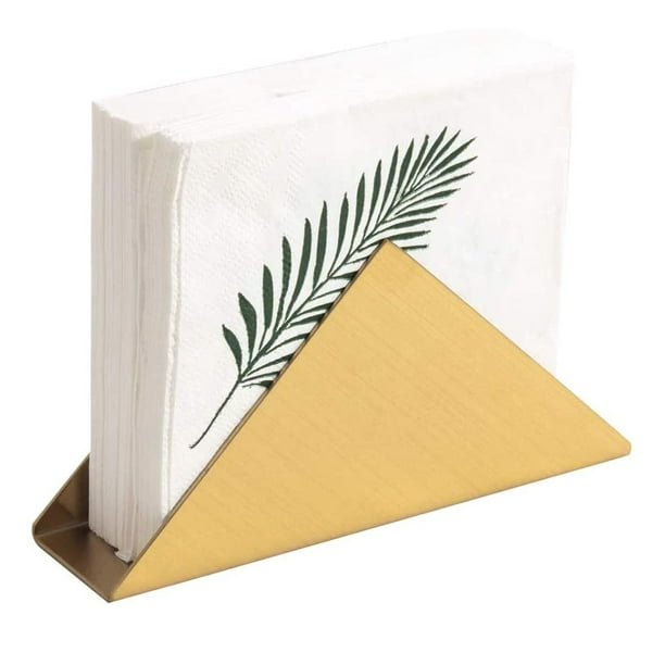 Servilletero vertical triangular dorado, soporte inferior antideslizante  para toallas de papel de ac Levamdar 223399-1