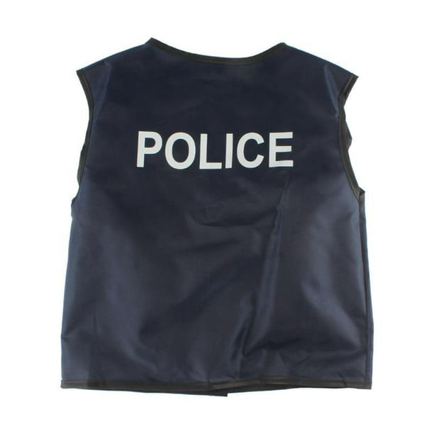 Disfraz de policía para niños para juegos de rol, 14 piezas de juguetes de  policía con placa de policía, esposas para niños, escudo, chaleco, luz