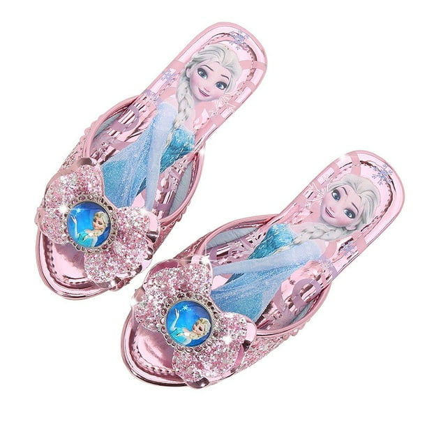 Moda princesa Elsa niñas zapatos niños moda dibujos animados niños zapatos  Snow Queen Casual niños zapatos niña zapatillas tamaño 26-3535 Gao Jinjia  LED