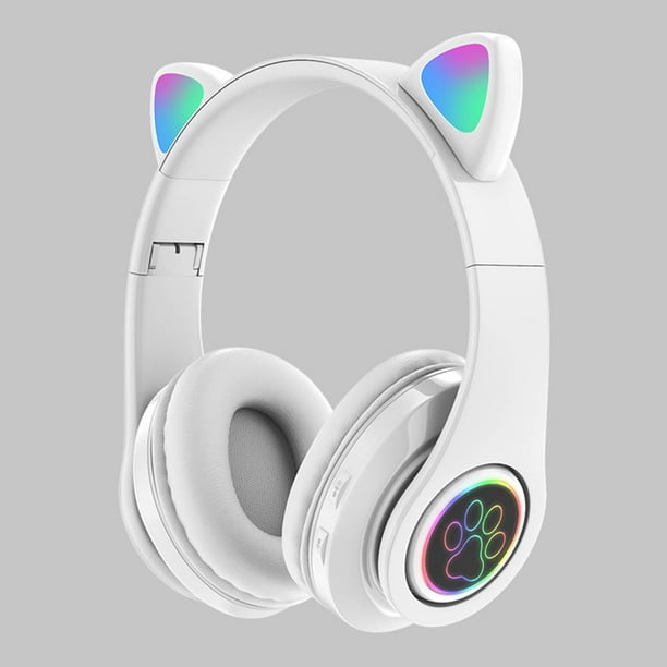Auriculares inalámbricos cat ear auriculares Bluetooth luces led