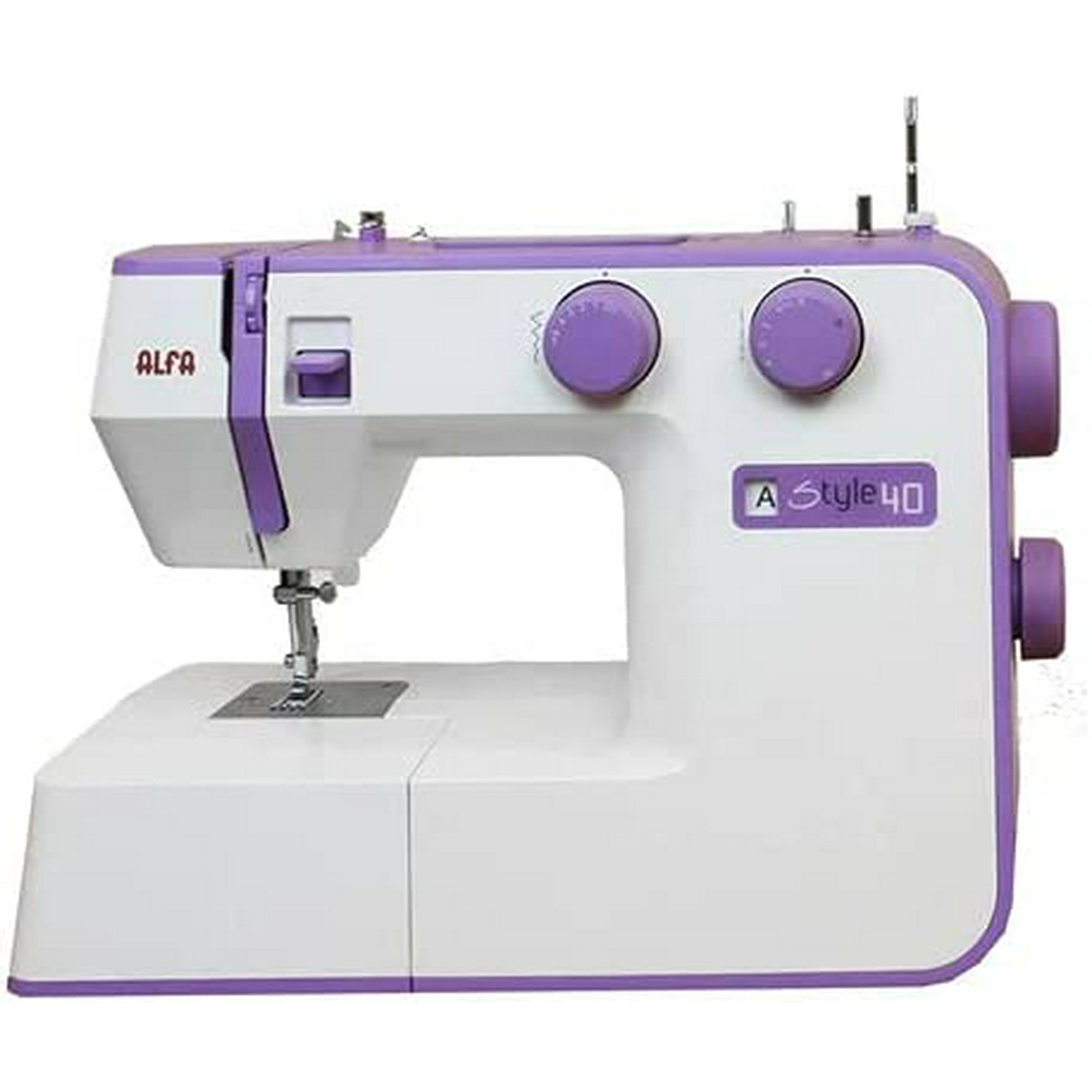 Máquina de coser recta Alfa Style 40 portable blanca y violeta ALFA NETWORK  Máquina de Coser Alfa Style Up 40 Violeta