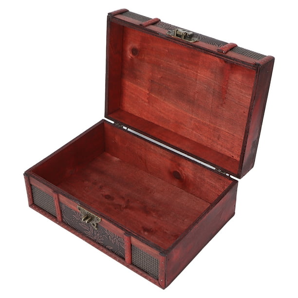Caja de madera decorativa, caja de regalo de madera retro, caja de
