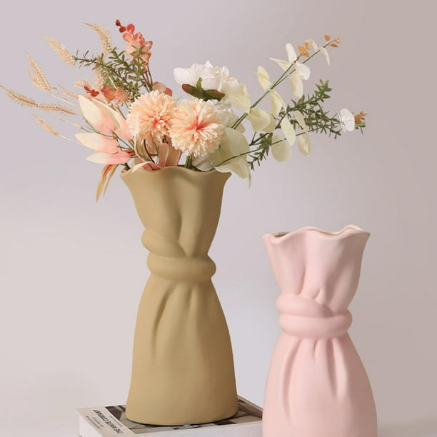 Jarrón de cerámica moderno, maceta Floral de escritorio, jarrón decorativo  , arreglo de flores, sala Macarena floreros decorativos