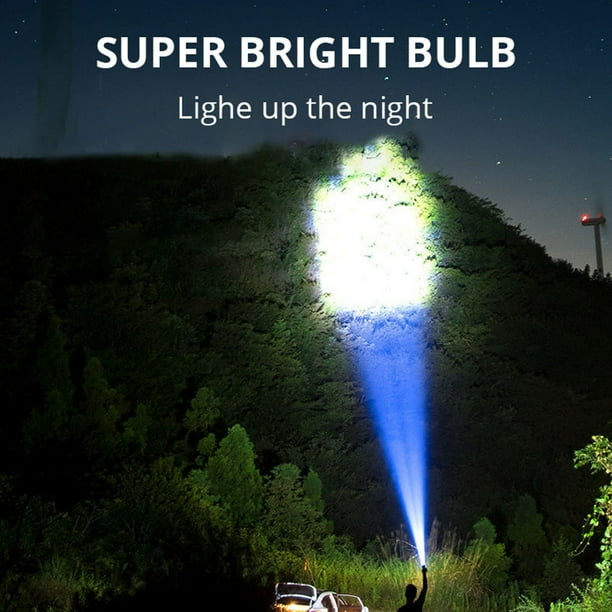 Lámpara Linterna LED de alta potencia potente linterna recargable por USB  Ehuebsd portátil de mano para exteriores COB 4 linternas LED