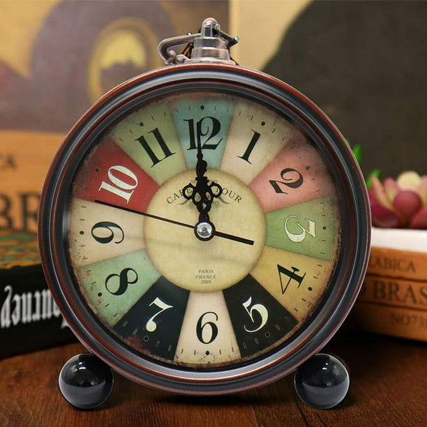 Reloj Despertador Vintage de Metal】