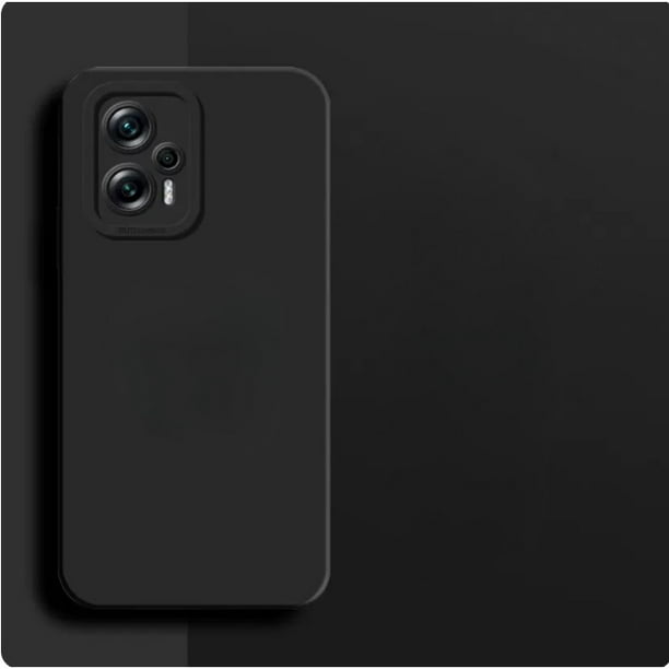 Funda De Silicona TPU Xiaomi Redmi 12 4G Negro Anillo Magnetico Con  Protector De Cámara