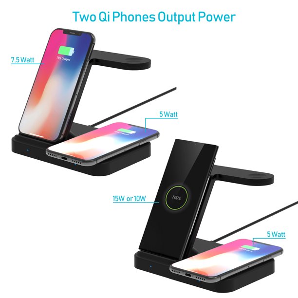 Cargador Inalambrico Qi Para Multiples Dispositivos