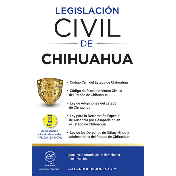 Legislacion Civil De Chihuahua 2022 Gallardo Ediciones Pasta Blanda Bodega Aurrera En Línea 9116