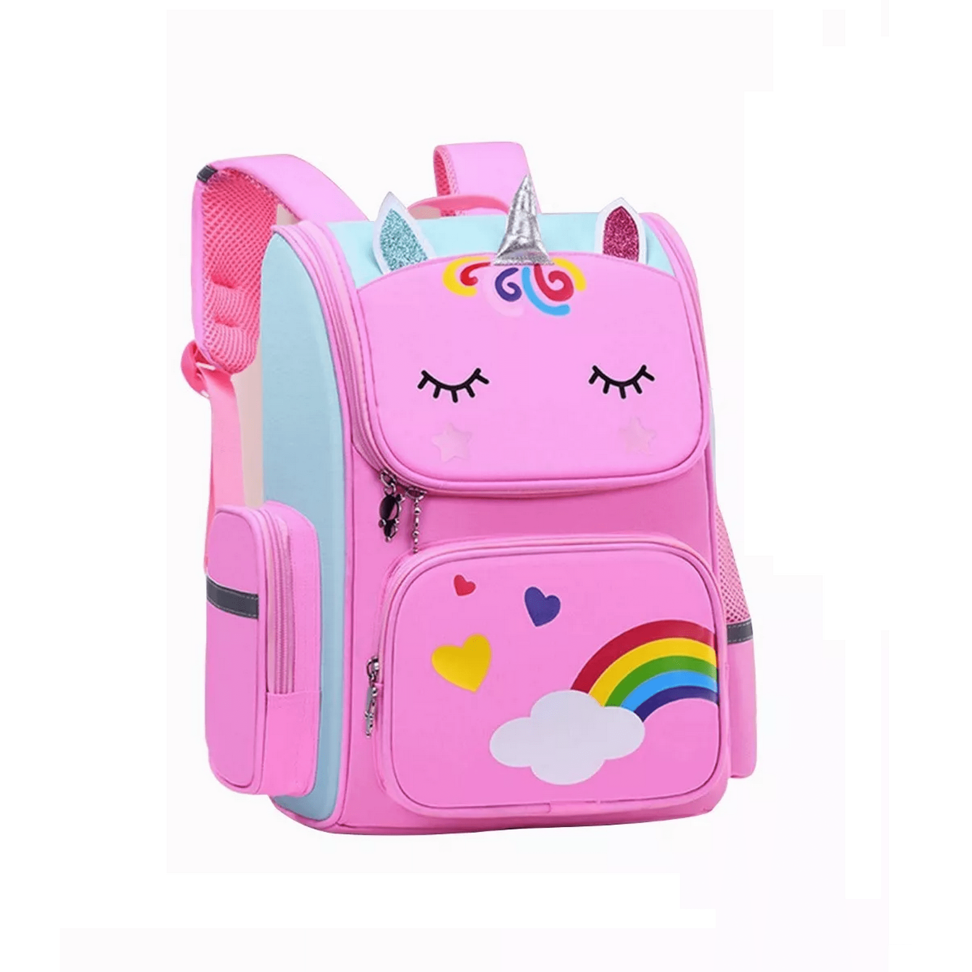 Mochila para niñas escolar modelo unicornio rosa
