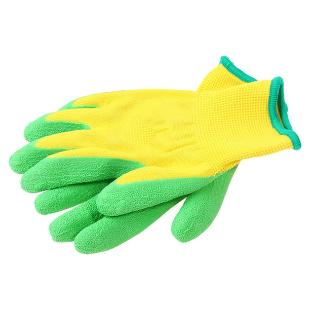1 par de guantes de jardinería para , palma recubierta de goma, protección  antideslizante para las manos de 2 a 8 años B Zulema Guantes de jardineria