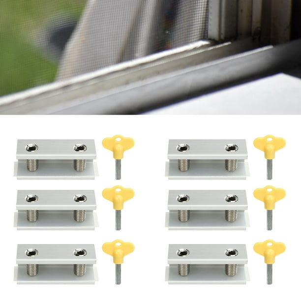 6 juegos de cerraduras de ventana con llave, cerraduras de ventana  correderas de aluminio para ventanas correderas verticales horizontales  puertas