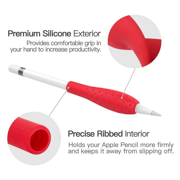 Funda protectora de silicona compatible con el estuche de Airpods 2 y 1  generación (paquete de 2), color negro/rojo