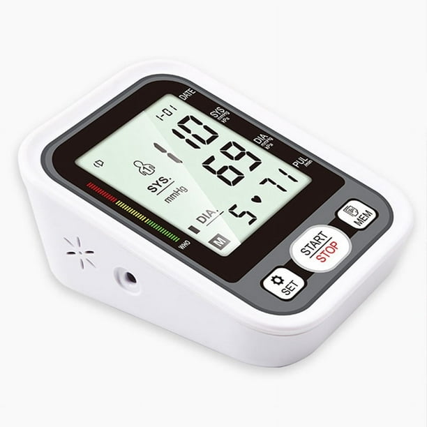 Monitor eléctrico de presión arterial en la parte superior del brazo  Digital Equipo médico automático para el hogar Latido del corazón  Esfigmomanómetro Pulsómetro Medida
